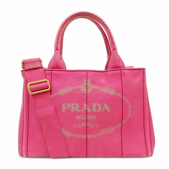✨️💎Authentic PRADA Canapa L Denim Tote Bag with strap - Picture 9 of 15